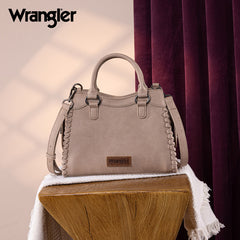 Wrangler Braided Detail Tote/Crossbody Bag