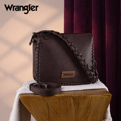 Wrangler Whipstitch Braided Strap Hobo/Crossbody Bag