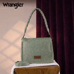 Wrangler Whipstitch Braided Strap Hobo/Crossbody Bag