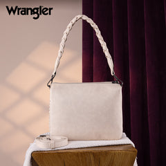 Wrangler Whipstitch Braided Strap Hobo/Crossbody Bag