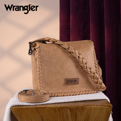 Wrangler Whipstitch Braided Strap Hobo/Crossbody Bag