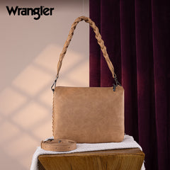 Wrangler Whipstitch Braided Strap Hobo/Crossbody Bag