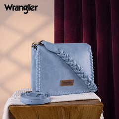 Wrangler Whipstitch Braided Strap Hobo/Crossbody Bag