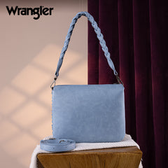 Wrangler Whipstitch Braided Strap Hobo/Crossbody Bag