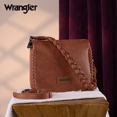 Wrangler Whipstitch Braided Strap Hobo/Crossbody Bag