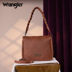 Wrangler Whipstitch Braided Strap Hobo/Crossbody Bag