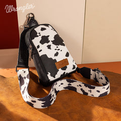 Wrangler Cow Print Sling Bag