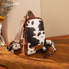 Wrangler Cow Print Sling Bag