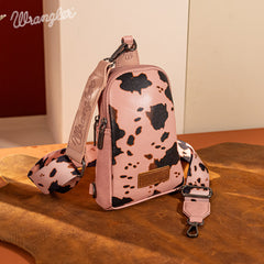 WRANGLER COW PRINT BAG SET