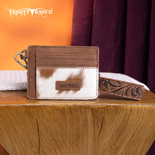 Trinity Ranch Hair-On Cowhide Collection Key Ring Card Case