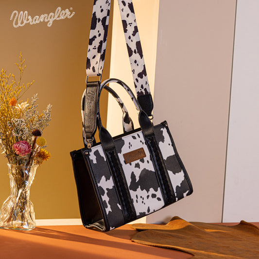 Wrangler Cow Print Concealed Tote Bag