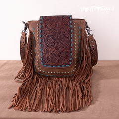 Trinity Ranch Fringe Tooled Crossbody