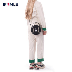 MLB Los Angeles Dodgers Leather Circle Crossbody Bag