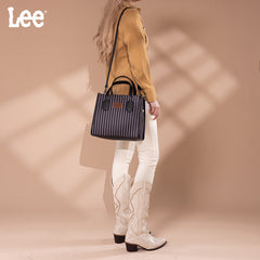 LEE Striped Canvas Tote Bag/Crossbody