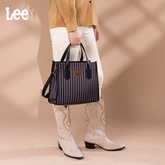 LEE Striped Canvas Tote Bag/Crossbody