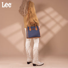 LEE Striped Canvas Tote Bag/Crossbody