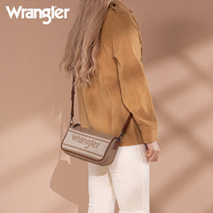 Wrangler Leather Trim Canva Crossbody Bag