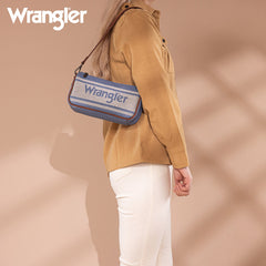 Wrangler Leather Trim Canva Crossbody Bag