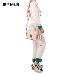 MLB Los Angeles Dodgers Team Tote/Crossbody with Baseball Coin Pouch