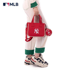 MLB New York Yankees Team Tote/Crossbody with Baseball Coin Pouch