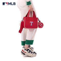 MLB Texas Rangers Team Tote/Crossbody with Baseball Coin Pouch