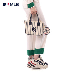 MLB New York Yankees Team Tote/Crossbody with Baseball Coin Pouch