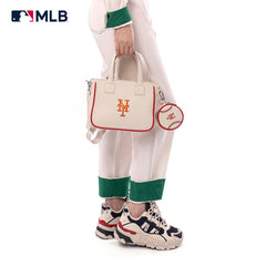 MLB New York Mets Team Tote/Crossbody with Baseball Coin Pouch