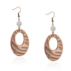 Rustic Couture's® Teardrop Loop Natural Stone Dangling Earring