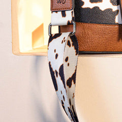 Wrangler Zippered Cow Print Crossbody Bag