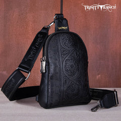 Trinity Ranch Floral Tooled  Collection Sling Bag