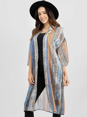 Women Tribe Print Kimono