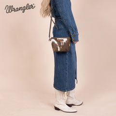 Wrangler Genuine Hair-On Cowhide Crossbody