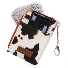 Wrangler Cow Print Card Holder