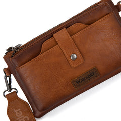 Wrangler Dual Zipper Compartment Crossbody Bag