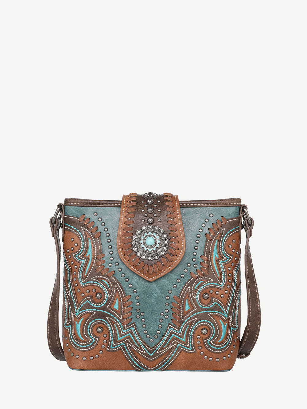 Montana West Laser Cut-out Buckle Concealed Carry Crossbody - Montana West World