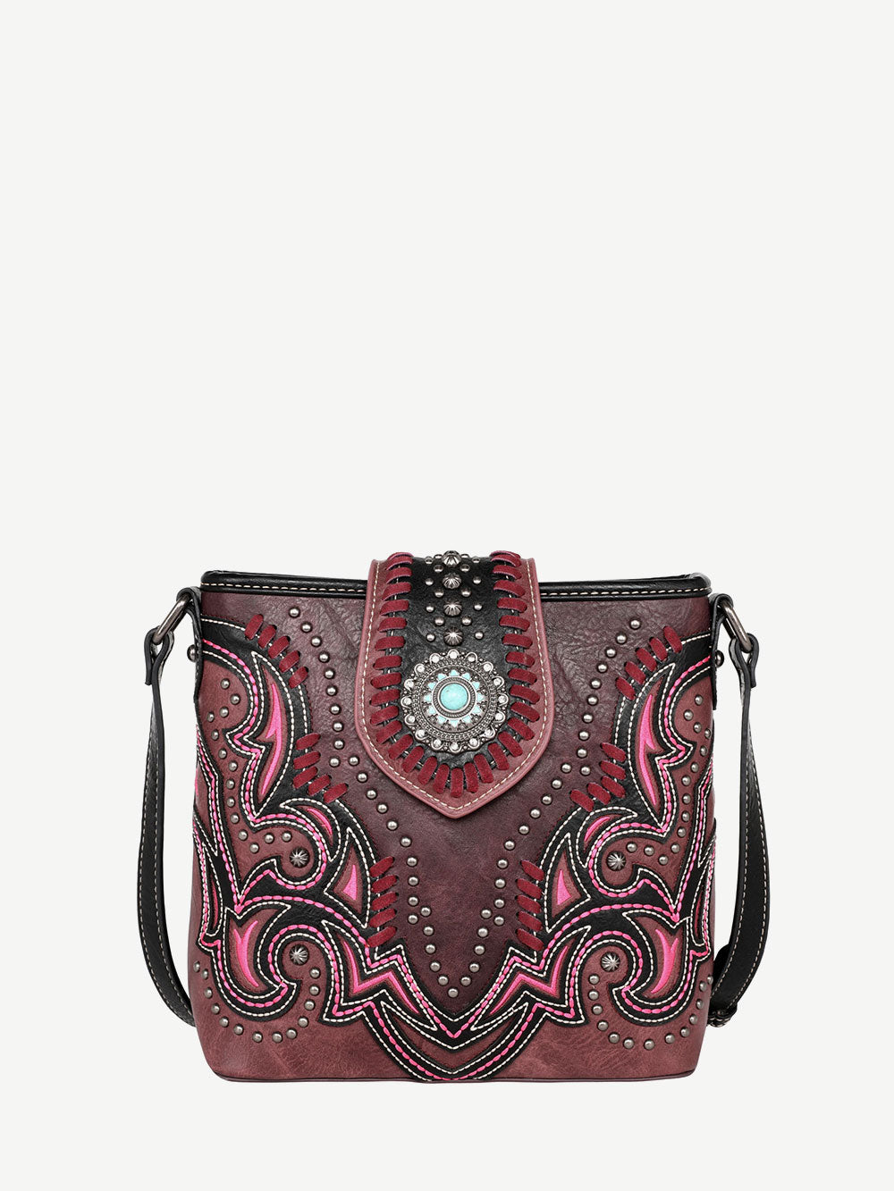 Montana West Laser Cut-out Buckle Concealed Carry Crossbody - Montana West World