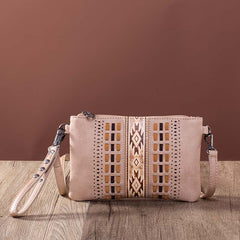 Montana West Aztec Embossed Collection Clutch/Crossbody