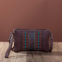 Montana West Aztec Embossed Collection Clutch/Crossbody