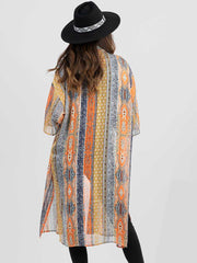 Women Tribe Print Kimono