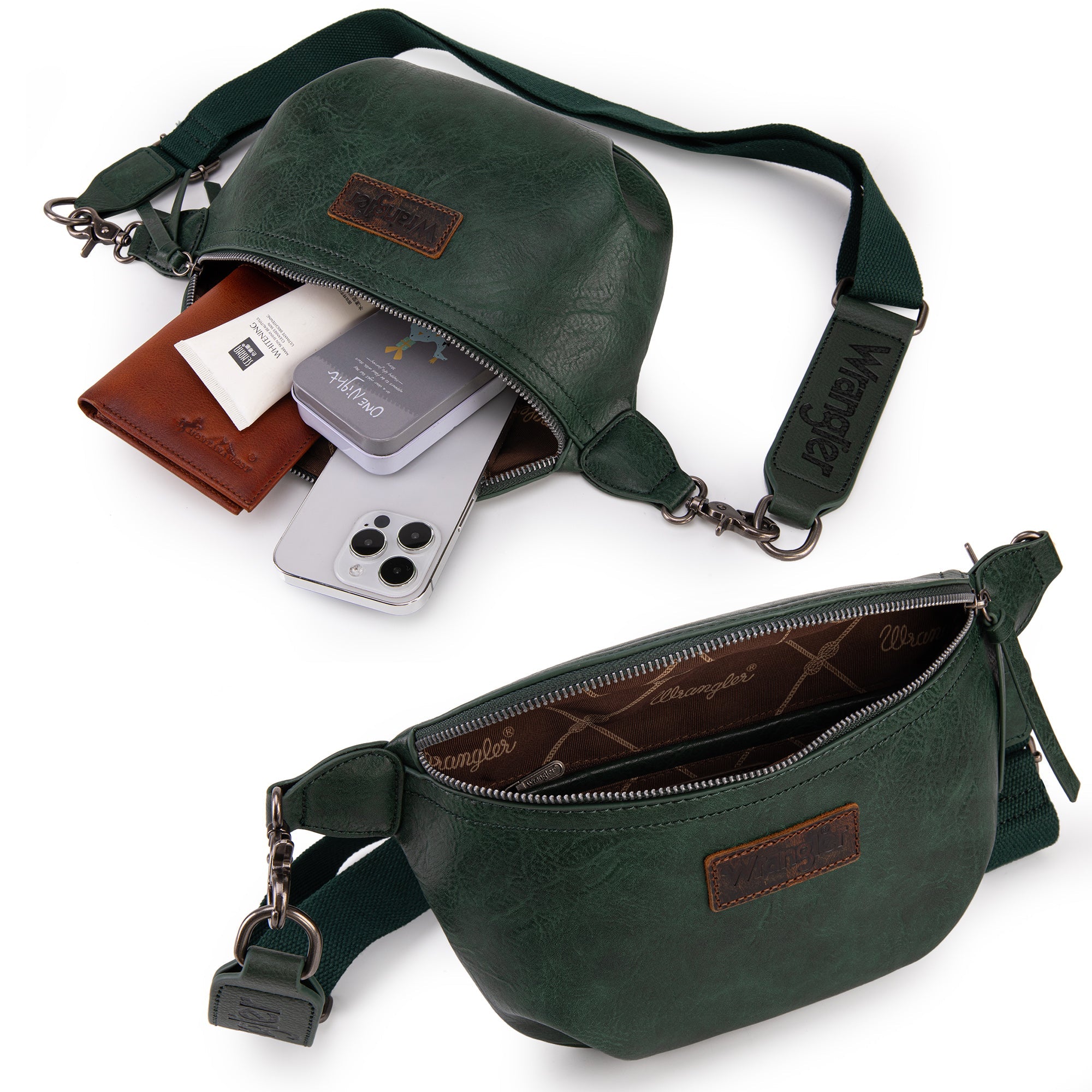 WG82-194  Wrangler Fanny Pack Belt Bag Sling Bag - Green
