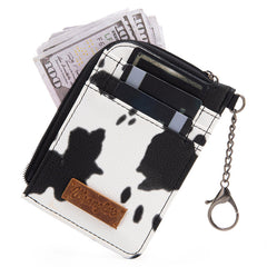 Wrangler Cow Print Card Holder