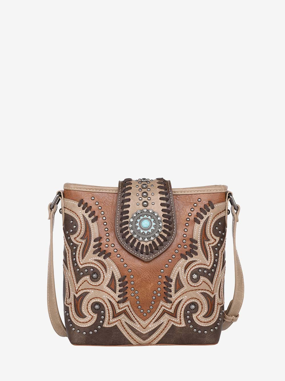 Montana West Laser Cut-out Buckle Concealed Carry Crossbody - Montana West World