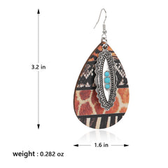 Rustic Couture's® Western Metal Tear Drop Dangling Earring