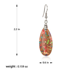 Rustic Couture's®  Natural Stone Water Drop Dangle Earrings