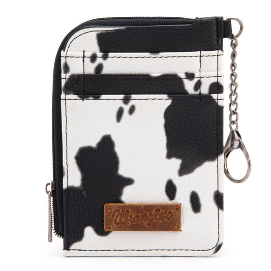 Wrangler Cow Print Card Holder