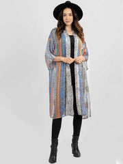 Women Tribe Print Kimono