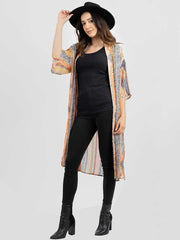 Women Tribe Print Kimono