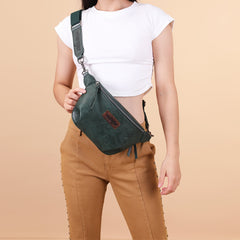 WG82-194  Wrangler Fanny Pack Belt Bag Sling Bag - Green