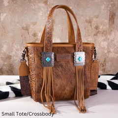 2024 New Wrangler Hair-On Cowhide Tote/Crossbody Bag Collection - Cowgirl Wear