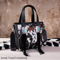 2024 New Wrangler Hair-On Cowhide Tote/Crossbody Bag Collection - Cowgirl Wear